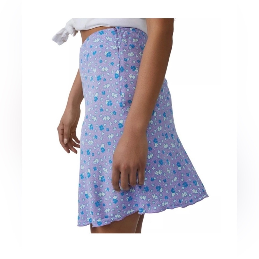 Nwt free people irl purple floral confetti skirt xs size 0